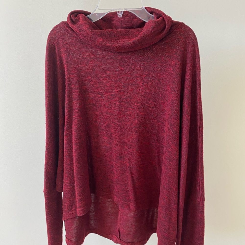 Maroon turtleneck sweater